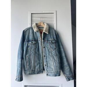 Levi Sherpa Collar Type IIII Trucker Jean Jacket Denim | Size Medium